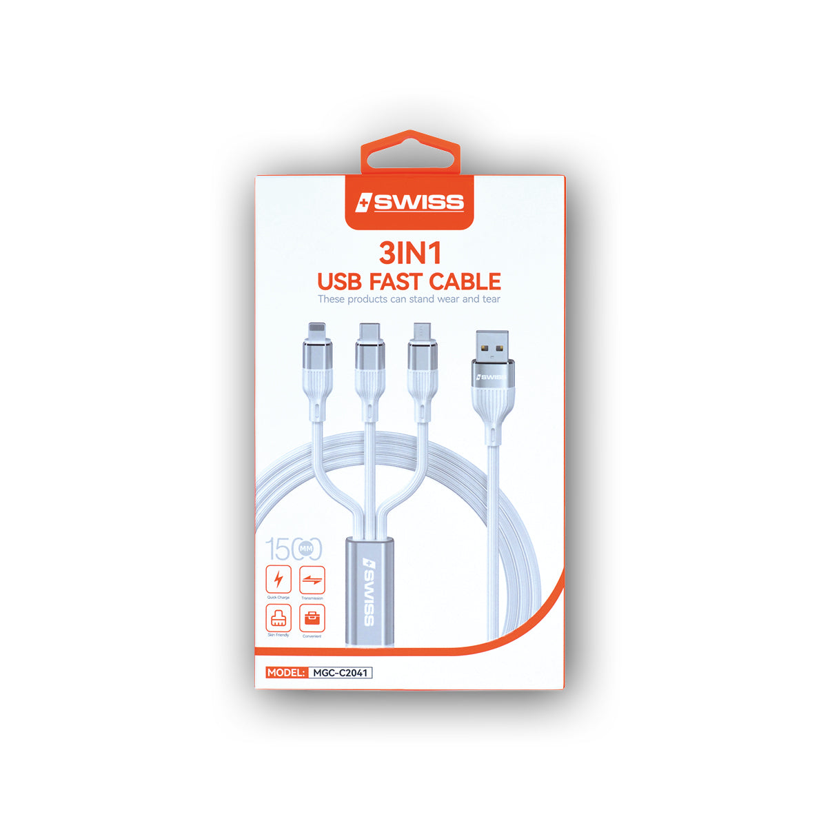 3-IN-1 Universele Oplader (1,5m)