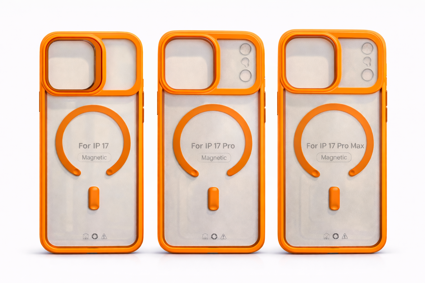 Premium Matte MagSafe Case zonder Camera Glass – Oranje | iPhone 17 Serie