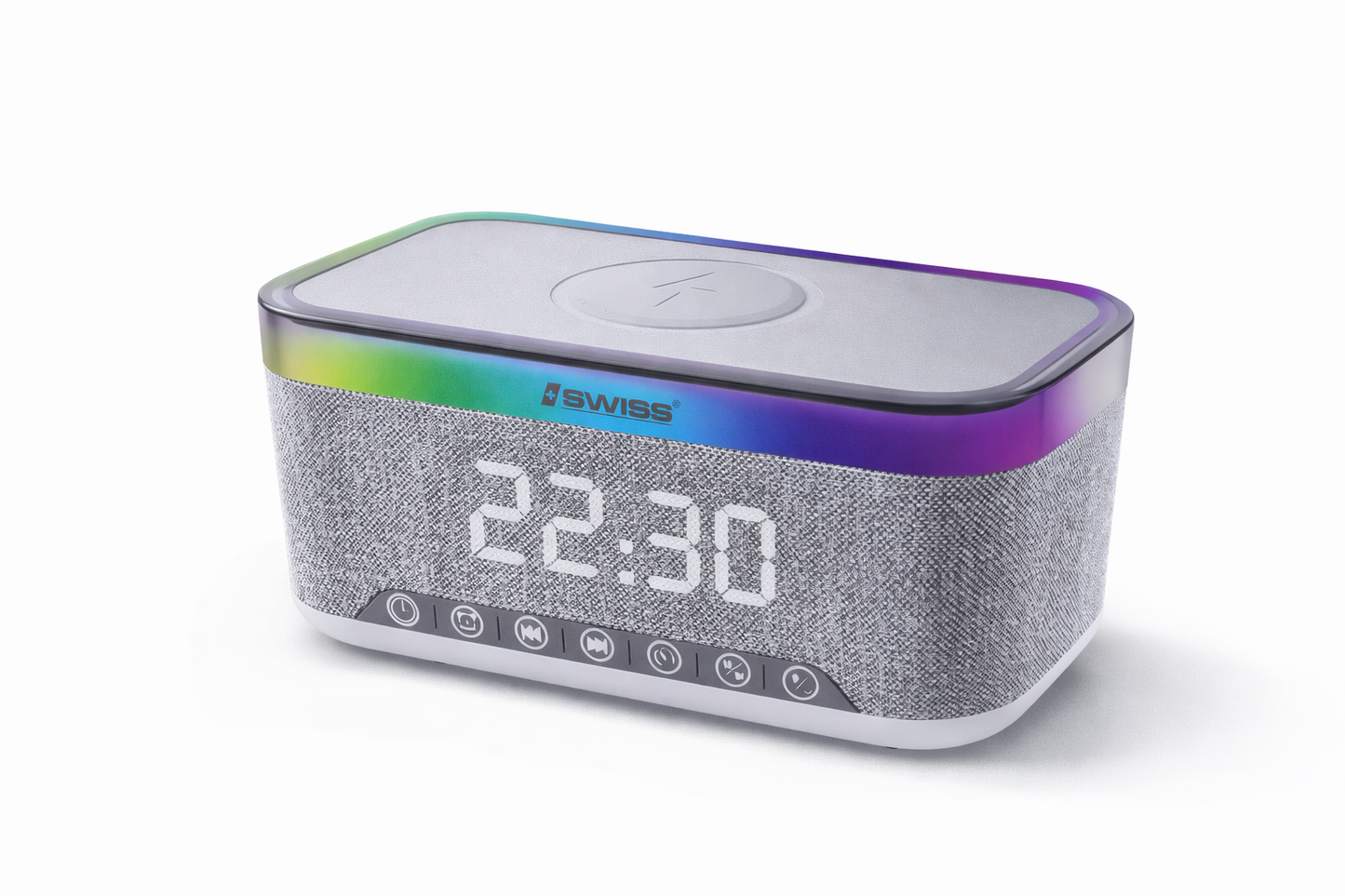 ISWISS Outdoor Wireless Speaker – 15W, RGB Licht & Draadloos Opladen