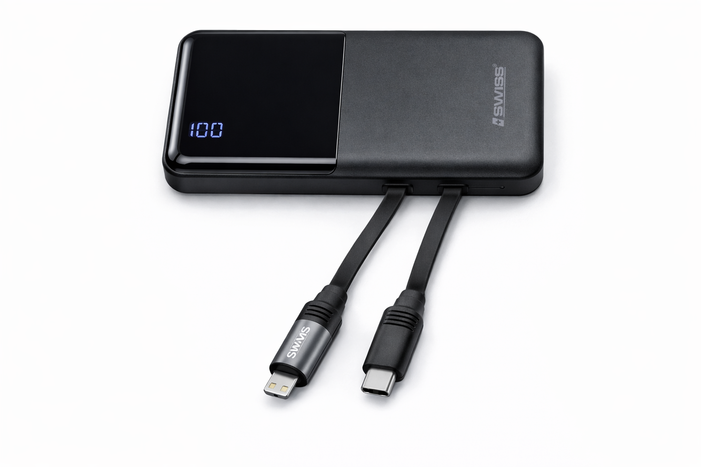 iSWISS Powerbank 10.000 mAh – 22,5 W Schnellladung mit USB-C & Lightning | Premium-Kompaktdesign