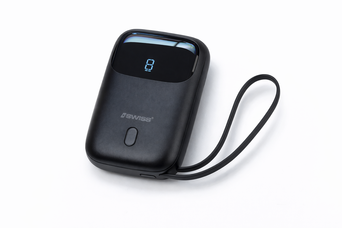 iSWISS Powerbank 10,000mAh – 22.5W Fast Charging | USB-C & 3A Output | Compact Black