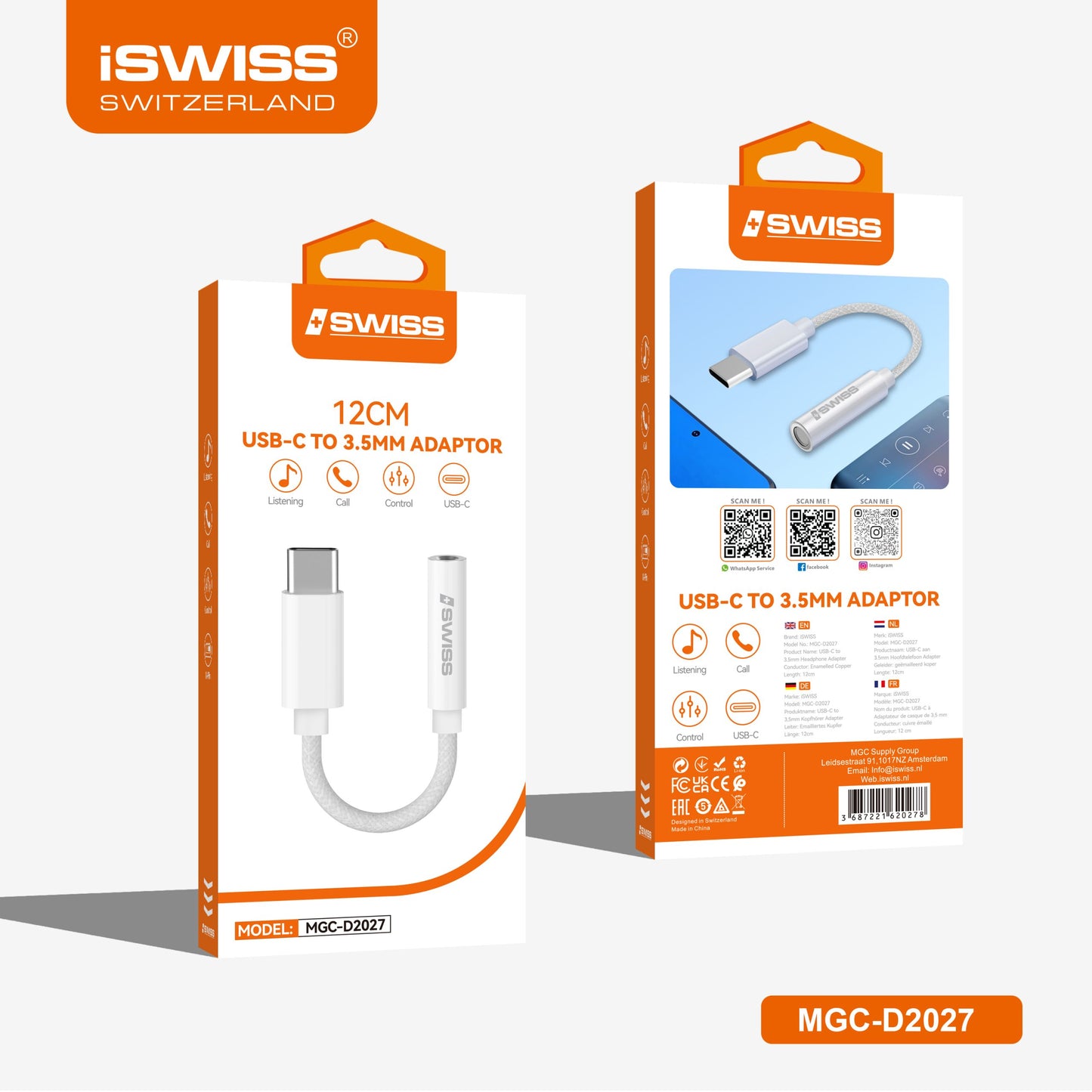 USB-C To 3.5mm Adapter (12cm)