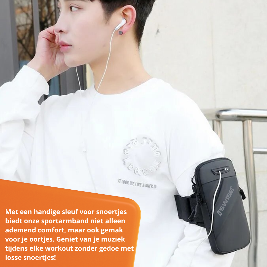 iSWISS Sport Armband voor Smartphone – Waterafstotend & Comfortabel
