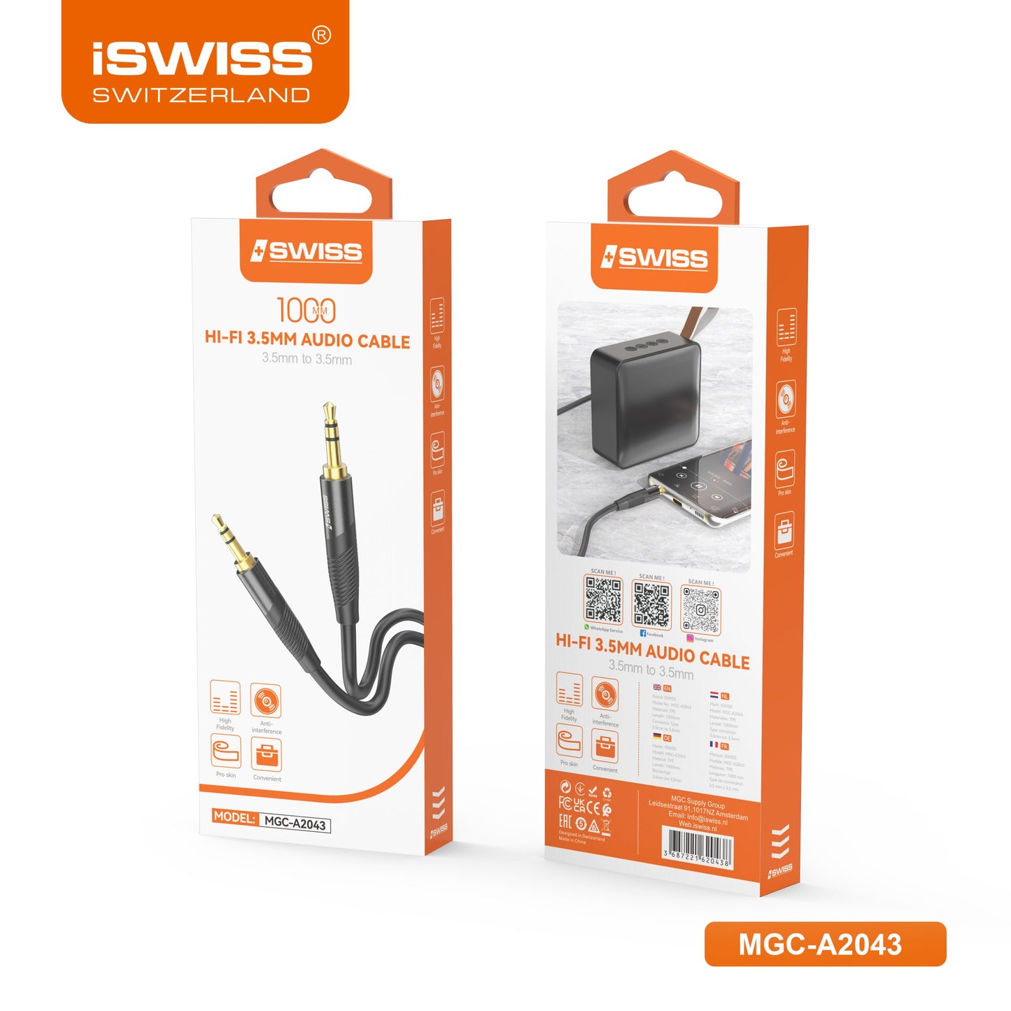 Hi-Fi 3.5mm To 3.5mm Audio Cable (1m)