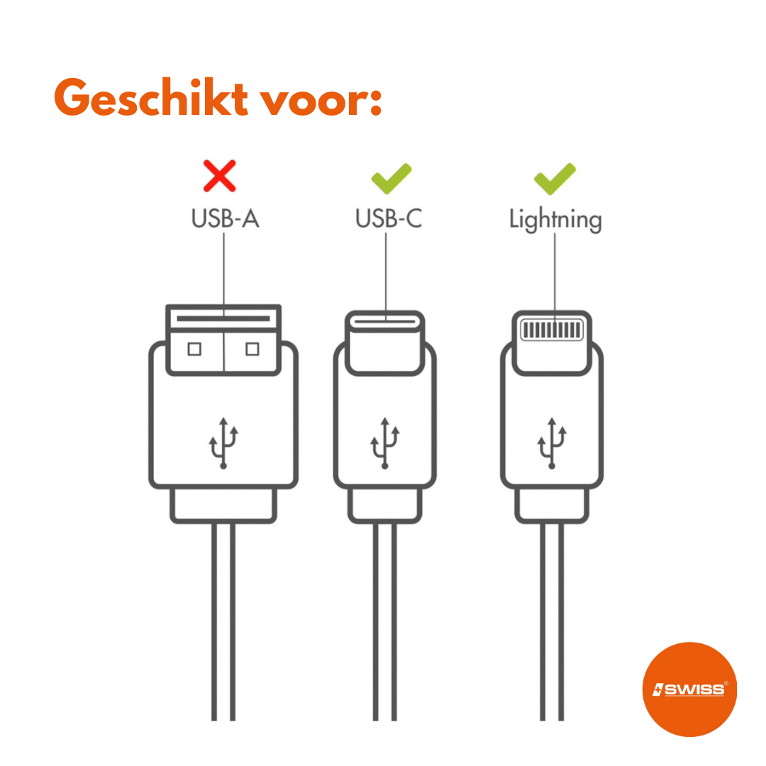 Fast Charger USB-C To 8-Pin Cable (1m | 20 Watt)