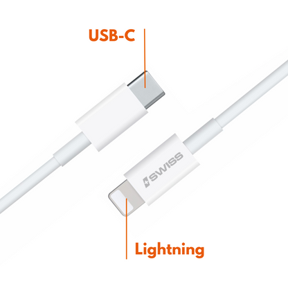 Fast Charger USB-C To 8-Pin Cable (1m | 20 Watt)