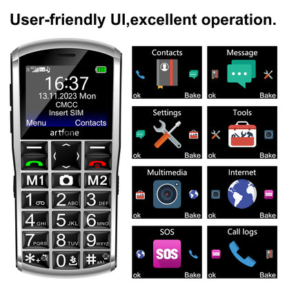 Artfone A400 4G Senioren Telefoon – Grote Toetsen & Eenvoudige Bediening