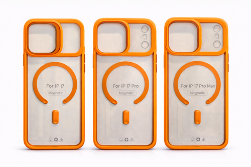 Premium Matte MagSafe Case zonder Camera Glass – Oranje | iPhone 17 Serie