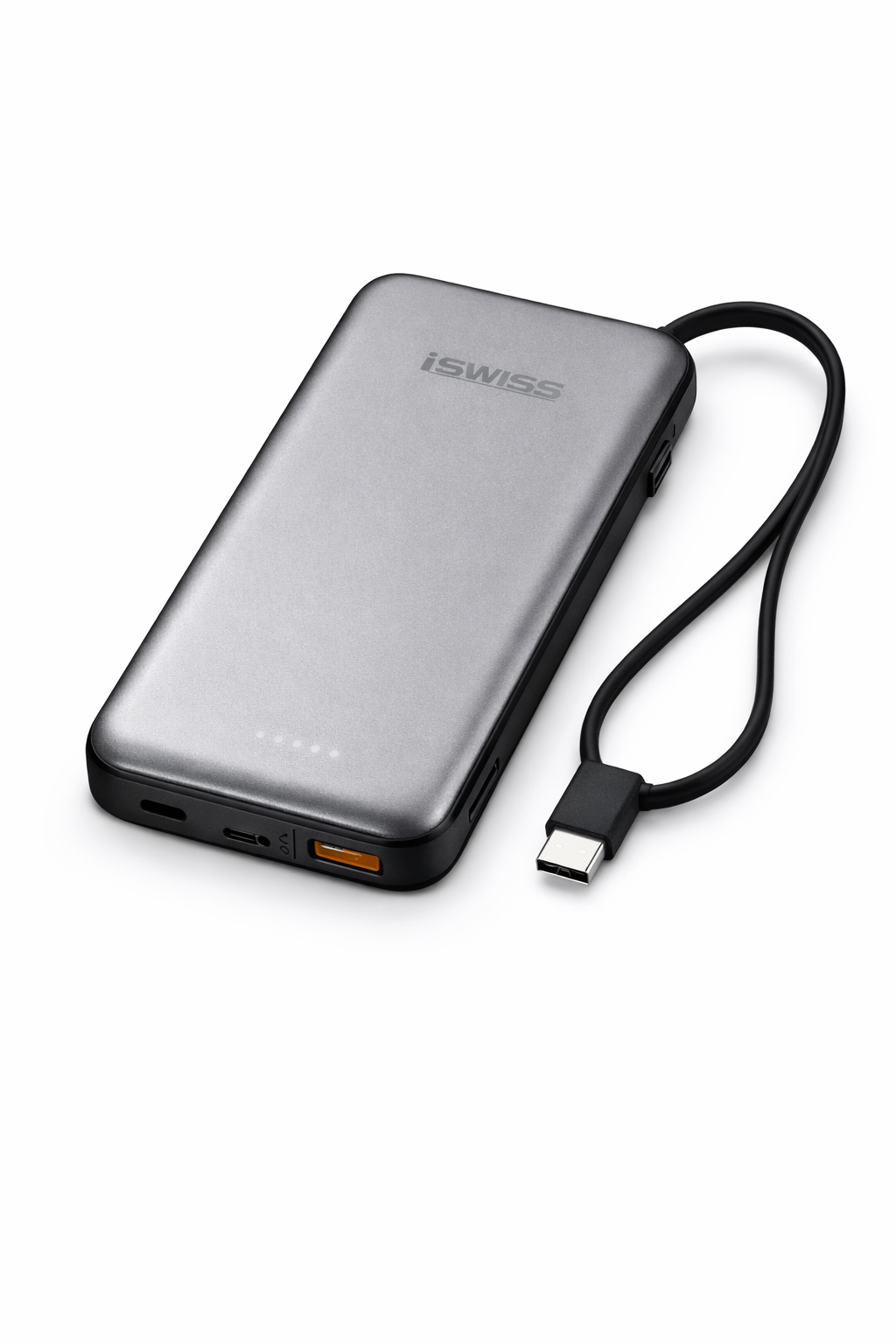 iSWISS Powerbank 10000mAh – USB-C Fast Charging 20W | Compact & Premium Design