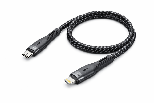 iSWISS USB-C naar Lightning Powerbank Kabel – 27W Snelladen – Gevlochten Nylon – Data & Opladen