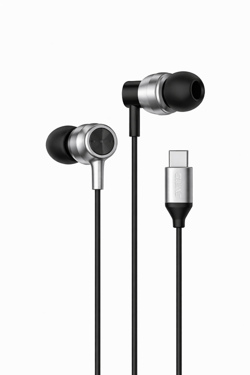 ISWISS Digital Type-C Oordopjes – In-Ear Koptelefoon met Microfoon en Volumeregeling (MGC-HP038)