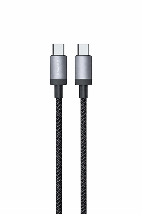 iSWISS USB-C auf USB-C Schnellladekabel 60W – Nylongeflecht (1 m)
