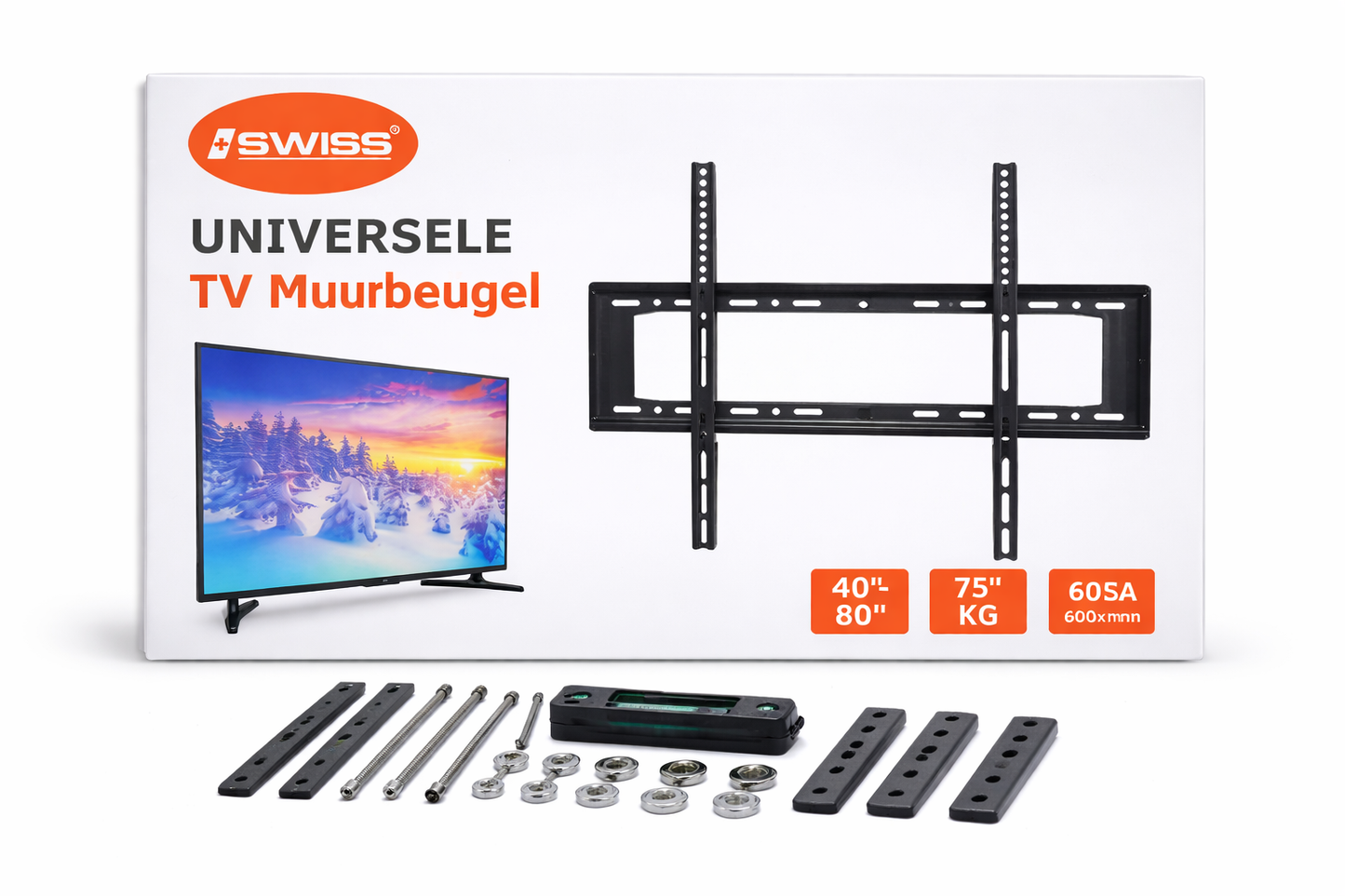 iSWISS Universele TV Muurbeugel – 40 t/m 80 inch | Extra Sterk tot 75 kg