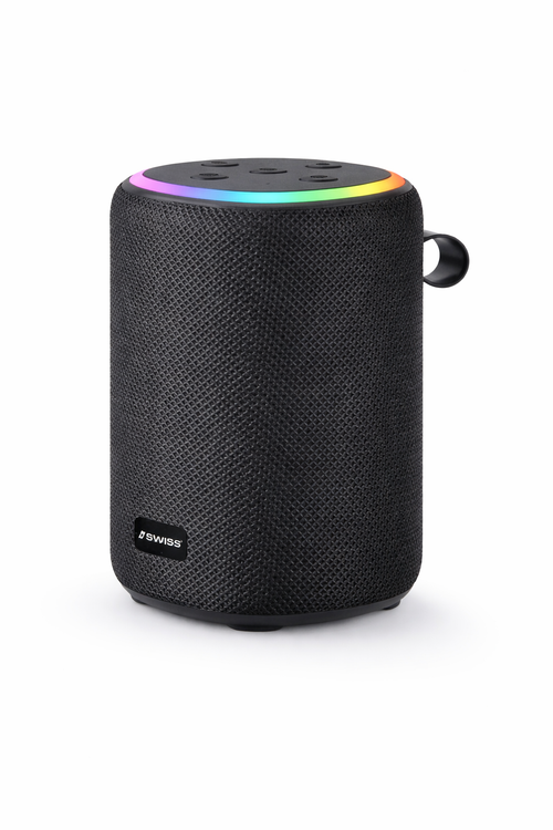 iSWISS Bluetooth Speaker – Compacte Draadloze Speaker met RGB-verlichting