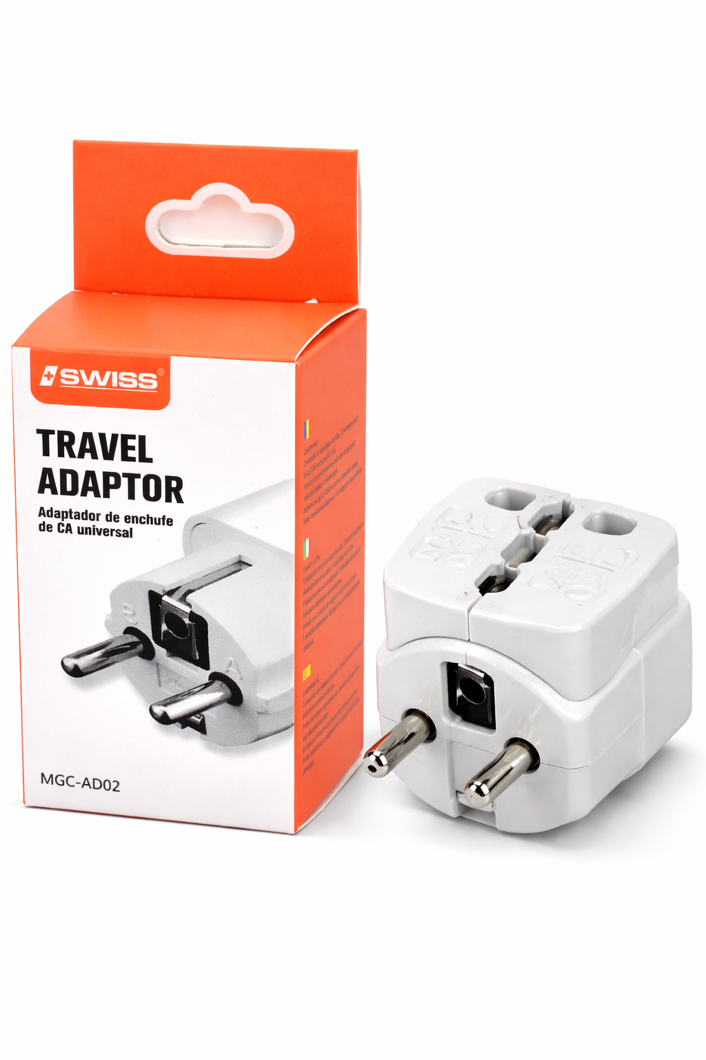 ISWISS Universele Reisadapter – Compacte Travel Adaptor voor Wereldwijd Gebruik (MGC-AD02)