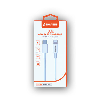 Fast Charger USB-C To 8-Pin Cable (1m | 20 Watt)