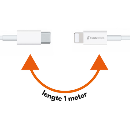 Fast Charger USB-C To 8-Pin Cable (1m | 20 Watt)